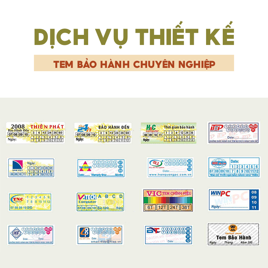 Dịch vụ thiết kế tem bảo hành chuyên nghiệp