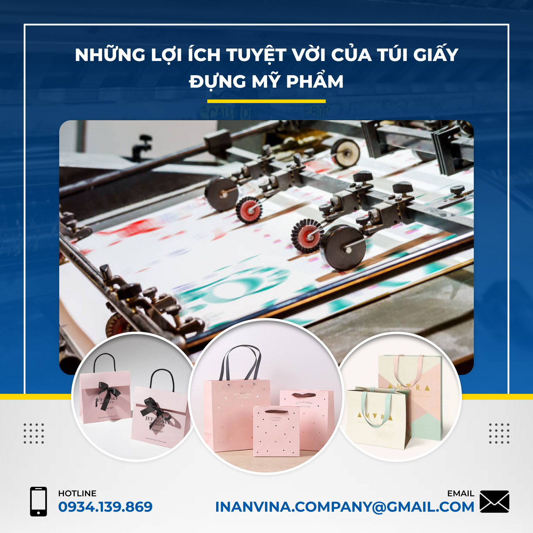 Những lợi ích tuyệt vời khi in túi giấy đựng mỹ phẩm