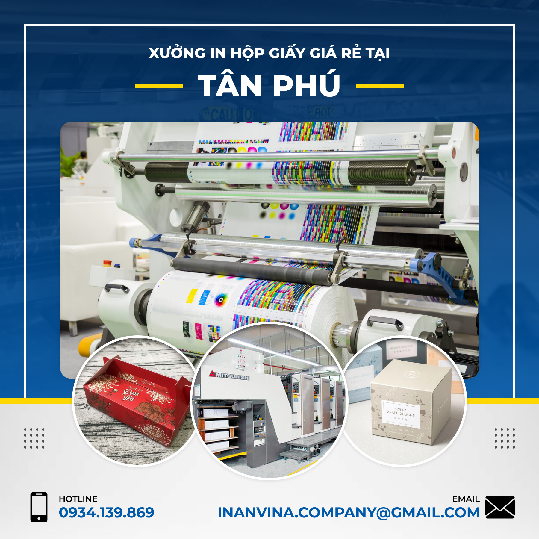 Xưởng in hộp giấy giá rẻ tại Tân Phú