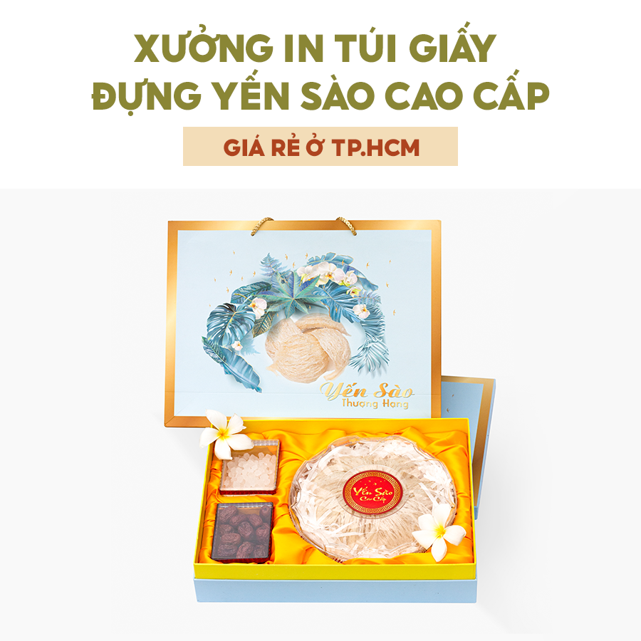 Xưởng in túi giấy đựng yến sào cao cấp, giá rẻ ở Tp.HCM